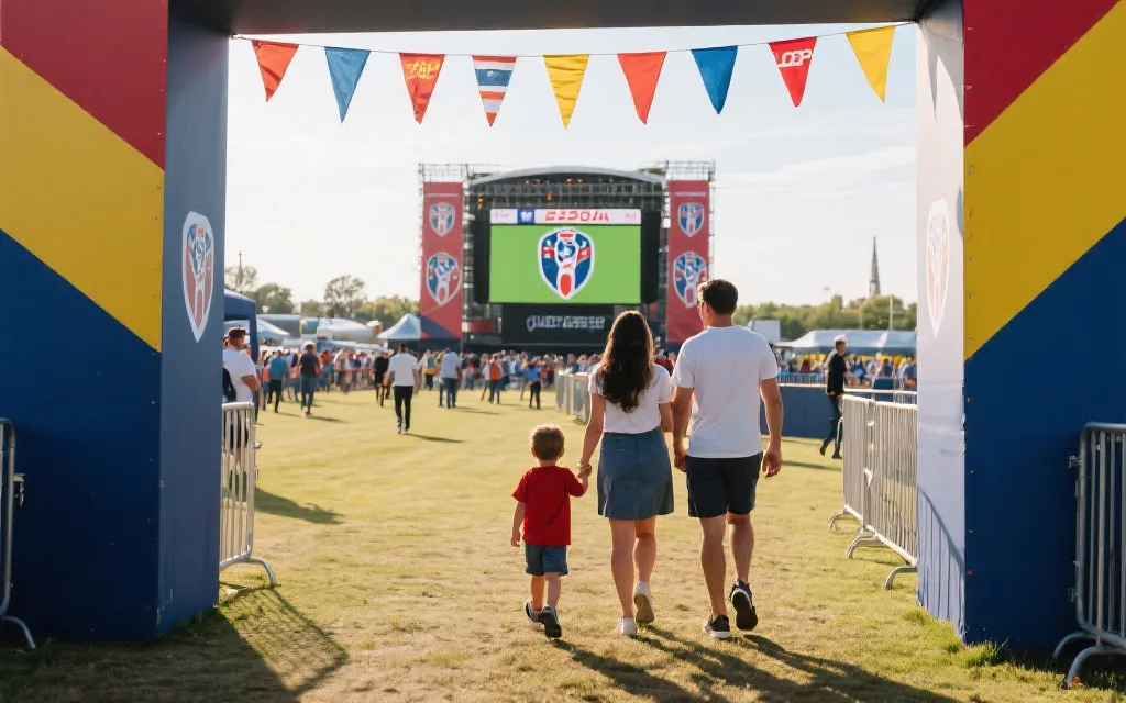 2026世界杯球迷区家庭入场与巨屏观赛的温馨氛围